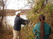 Members of the Student Conservation Corps help FODMers try to control invasive plants.