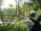 Larry Cartwright conducting a survey